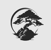 Dekoracja/Rzeźba na ścianę drzewko Bonsai 40x40cm Druk 3D