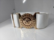 Pasek Damski Biały Guma z Klamra Lew 6 Cm