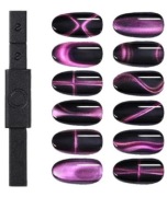 Magnes pisak do paznokci kociego oka cat eye mix CZARNY