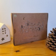 Kalendarz adwentowy domki kraft eko