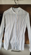 Biała koszula męska w paski Zara rozmiar S Relaxed FIT