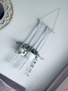 Makrama na dwa kwiatki kwietnik boho prezent