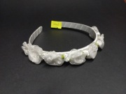 Biała Opaska do włosów róże wianek różyczki komunia chrzest