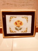 Obraz kwiaty haftowany