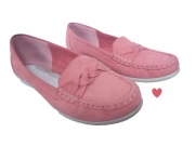 Buty damskie Hotter skórzane półbuty baleriny 41 róż mokasyny