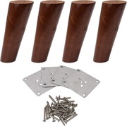 Nogi do mebli skośne 15 cm Zestaw Orzech Lite Drewno