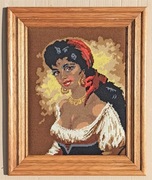 Obraz wykonany haftem krzyżykowym