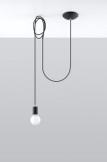 Edison Sollux 1 Lampa wisząca long czarna