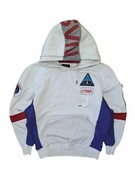 Biała bluza z kolorowymi wstawkami Alpha industries Limitowana Nasa 90