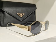 Eleganckie okulary złote przeciwsłoneczne 