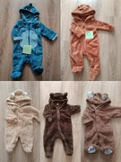 Ciepłe pajacyki/ kombinezony 0-3 mce