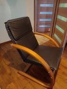 Fotel krzesło z drewna giętego skóra ekologiczna