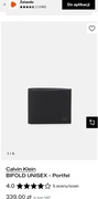 Portfel Calvin Klein Bifold Czarny Skóra CK Męski Minimalizm