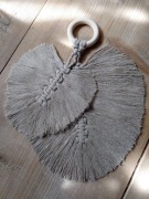 Makrama liście szare boho etno rustic