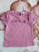 Różowa elegancka ażurowa bluzka z falbankami So Cute 86 jak nowa