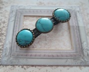 Spinka do włosów vintage z turkusowym howlitem