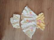 Sukienka+ majteczki dziecięce, żółte 0,5roku