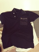 Koszulka meska czarna Prada polo SM