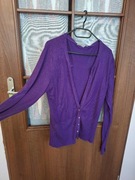 Fioletowy sweterek z dużym dekoltem