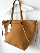 ZARA musztardowa torba shopperka