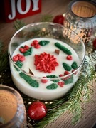 Duża świeczka sojowa z motywem świątecznym