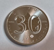 Srebrna moneta Liść Klonu jubileuszowa 30 rocznica, 2018, 1oz uncja srebra