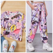 Komplet tshirt + spodnie Anime Shein