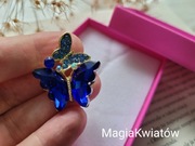 Broszka motyl podwójny chaberek 