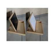 drewniana walizka artystyczna tablica kredowa  ścieralna skrzynka