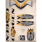 rower, skuter, motor, kask, naklejki "oxygen"