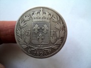 FRANCJA: 5 FRANKÓW 1823 R (H)- RZADSZA MENNICA