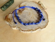 Bransoletka Shamballa Sodalit Obsydian czarny Rękodzieło * CZAROITU CZAR