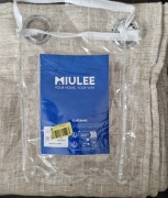 Zasłony MIULEE 2 szt. Lniany Splot 140x160 Beżowe | Boho | Przelotki