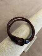 Męska bransoletka brązowa elegancka i stylowa