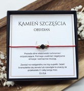 Bransoletka 'kamień szczęścia' - Obsydian