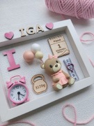 Metryczka upominek na chrzest prezent na roczek metryka urodzenia