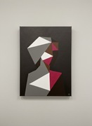 Obraz akryl "Kobieta w cieniu" 50 xl 60 cm