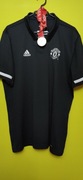 Koszulka polo  klubowa Manchester utd czarna z logo klubu adidas 