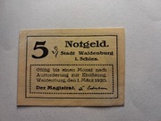 notgeld Waldenburg i. Schles. (Wałbrzych), pieniądz zastępczy, 5 Pf, 1920