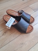 Skórzane sandały na koturnie Lasocki 38