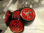 Dekielki felg Abarth 500 Nowe OE czerwone komplet 4szt