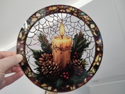 Nowy witraż witrażyk dekoracja okienna stroik świąteczny