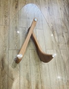 Stolik kawowy ława asymetryczna ze szklanym blatem