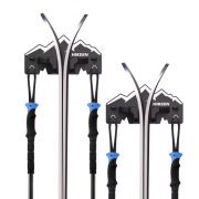 Uchwyt ścienny na narty wieszak z haczykami na kijki nośność 9kg