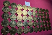 Zestaw 50szt różnych monet 2zł Monety z saszetek menniczy Tak jak na foto