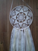 ŁAPACZ SNÓW RĘCZNIE WYKONANY BIAŁY (3)