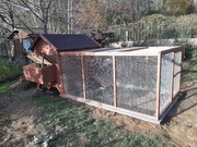Kurnik dla kur  z wolierą 