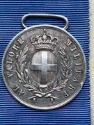 Włochy - II wojna - Srebrny Medal za Męstwo Wojskowe - Ag.