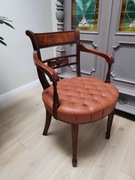 Mahoniowe krzesło fotelik skóra 819/2025