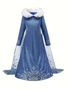 Kostium przebranie strój dla dziewczynki ELSA Elza Kraina Lodu 110 4-5 lat